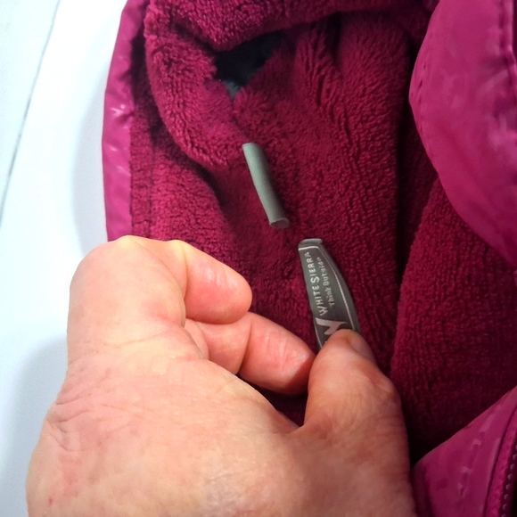 White Sierra Lined Floral Fuschia/Pink Barbiecore Women's Puffer Jacket M - Picture 3 of 12